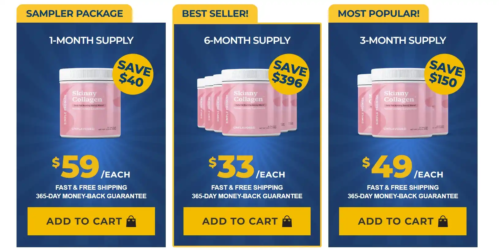Skinny Collagen Price Packages